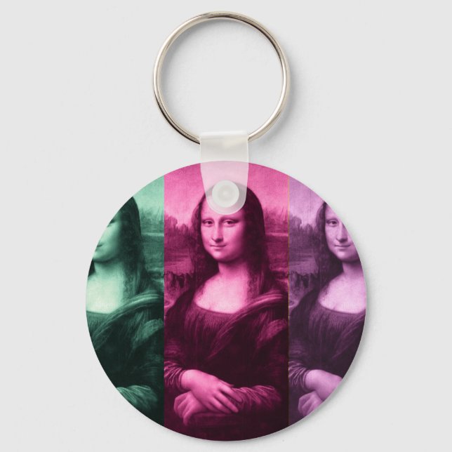 Mona Lisa Green Pink Lila Schlüsselanhänger (Vorderseite)