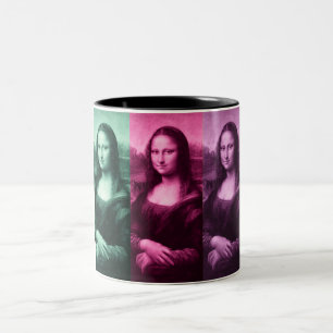 Mona Lisa Green Pink Lila Zweifarbige Tasse