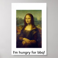 Mona Lisa Grillen Poster