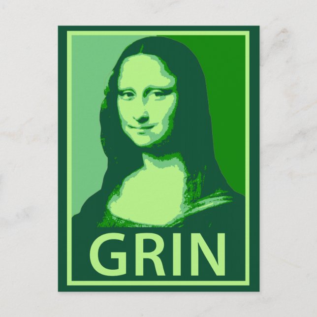 Mona Lisa Grin Postkarte (Vorderseite)