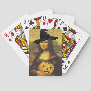Mona Lisa Halloween Witch Fun Party Playing Cards Spielkarten