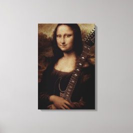 Mona Lisa hält eine Gitarre (Gitarrist) Liebe Leinwanddruck