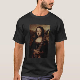 Mona Lisa hält einen Gitarrenspieler T-Shirt