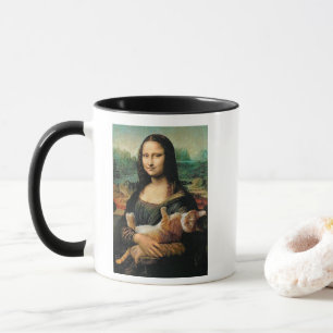 Mona Lisa hält ihre Katze Katzenliebhaber Tasse