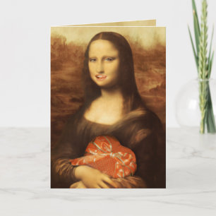 Mona Lisa Heart Valentine's Day Kiss Feiertagskarte