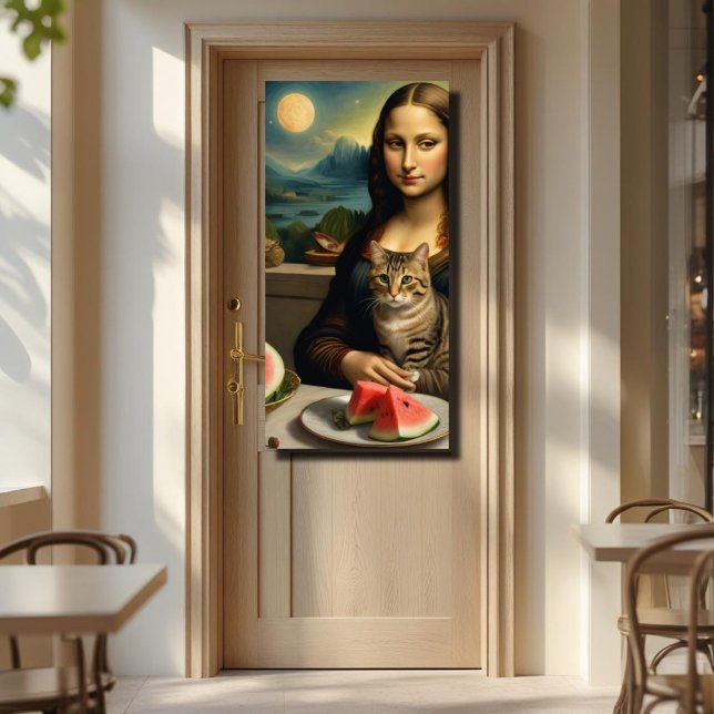 Mona Lisa &her cat - Summer vibes \ Poster (Von Creator hochgeladen)