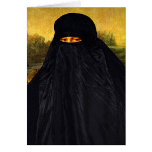 Mona Lisa Hidden Behind Burqa