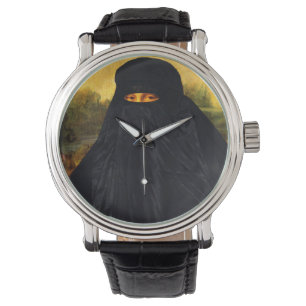 Mona Lisa Hidden Behind Burqa Armbanduhr