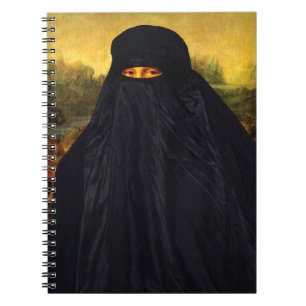 Mona Lisa Hidden Behind Burqa Notizblock