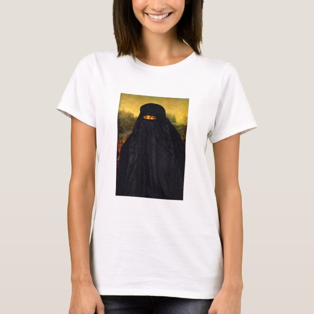 Mona Lisa Hidden Behind Burqa T-Shirt (Vorderseite)