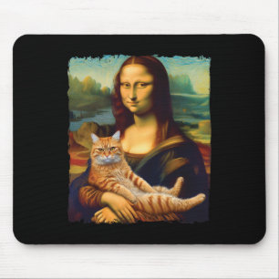 Mona Lisa Holding Cat Portrait Kunstmalerei Mousepad