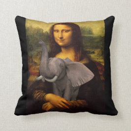 Mona Lisa Hugs Elephant Kissen