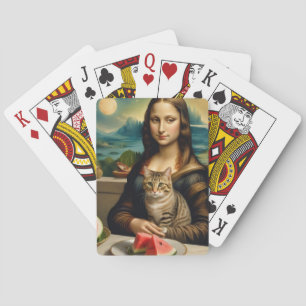 Mona Lisa & ihre Katze  -  Sommerlaune \ Spielkarten