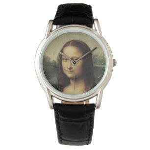 Mona Lisa im Detail von Leonardo da Vinci Armbanduhr