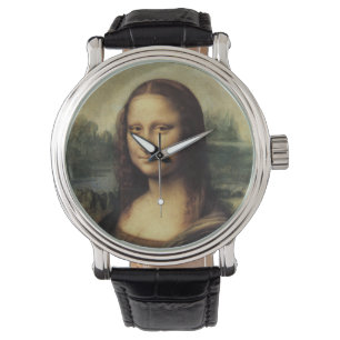 Mona Lisa im Detail von Leonardo da Vinci Armbanduhr