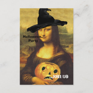 Mona Lisa ~ in den Hexe-Kostüm-Party Einladungen
