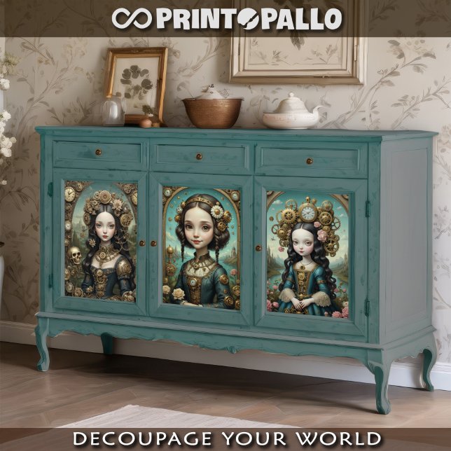 Mona Lisa in der Puppenversion Geschenkpapier Set (Von Creator hochgeladen)