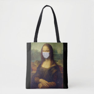 Mona lisa in einer chirurgischen Maske leonardo da