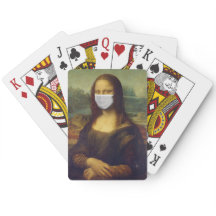 Mona lisa in einer chirurgischen Maske leonardo da
