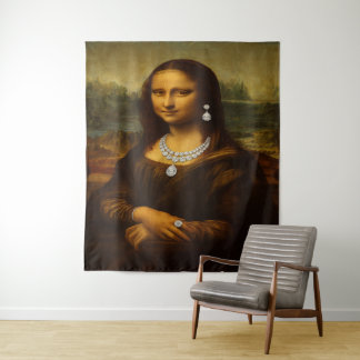 Mona Lisa in Fabelhaften Diamanten Wandteppich