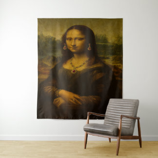 Mona Lisa in Rubinen Wandteppich