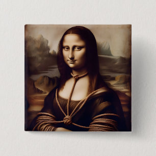 Mona Lisa in Seilen Shibari Fan Button