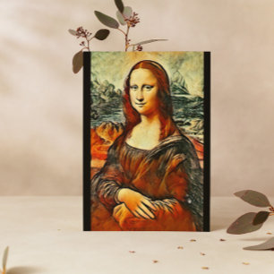 Mona Lisa in warmen Farben Postkarte
