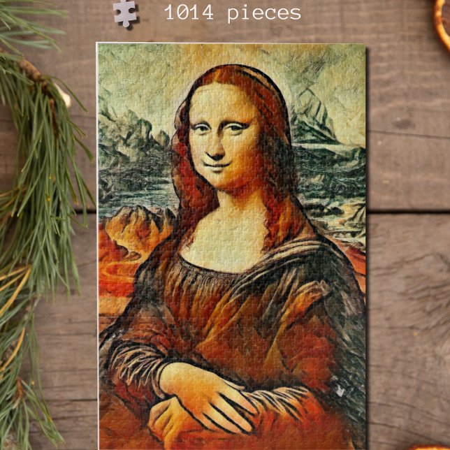 Mona Lisa in warmen Farben Puzzle (Von Creator hochgeladen)