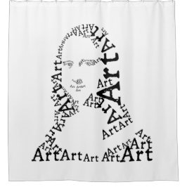 Mona Lisa in Worten Duschvorhang