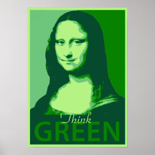 Mona Lisa ist grün Poster