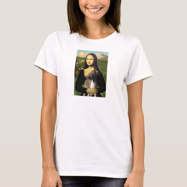 Mona Lisa - Italienischer Windhund T-Shirt (Vorderseite)