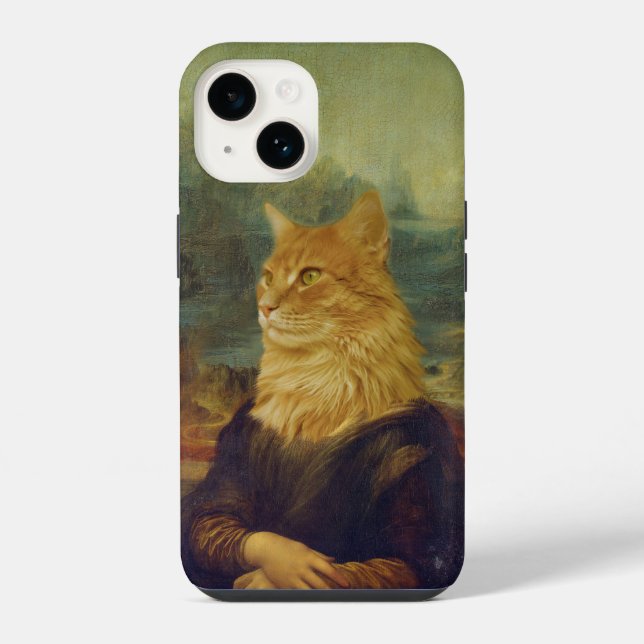 Mona Lisa Katze iPhone Hülle (Rückseite)