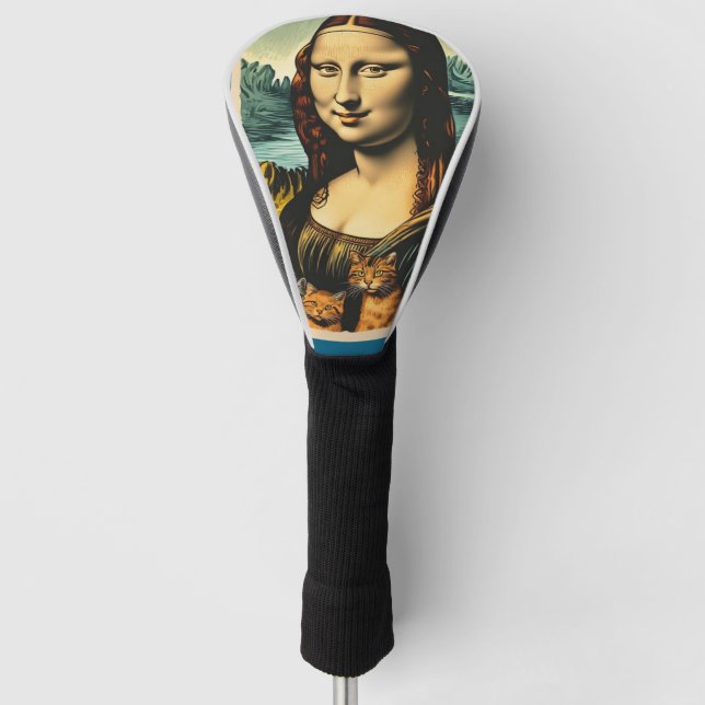 Mona Lisa Katzen Golf Kopfbedeckung Headcover (Vorderseite)