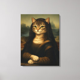 Mona Lisa Katzenparodie Renaissance-Kunst Leinwanddruck