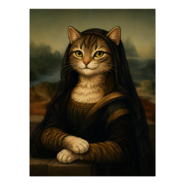 Mona Lisa Katzenparodie Renaissance-Kunst Poster