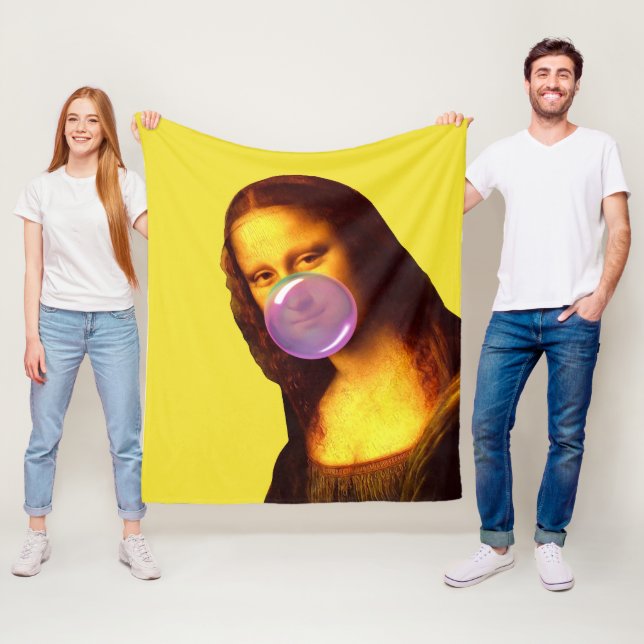 Mona Lisa Kaugummi-Blase Fleecedecke (Beispiel)