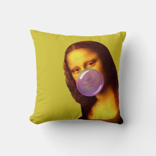 Mona Lisa Kaugummi-Blase Kissen