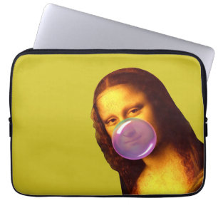 Mona Lisa Kaugummi-Blase Laptopschutzhülle