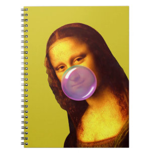 Mona Lisa Kaugummi-Blase Notizblock