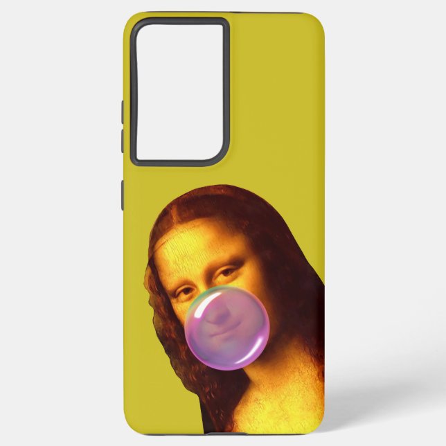Mona Lisa Kaugummi-Blase Samsung Galaxy Hülle (Rückseite)