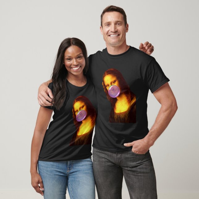 Mona Lisa Kaugummi-Blase T-Shirt (Unisex)
