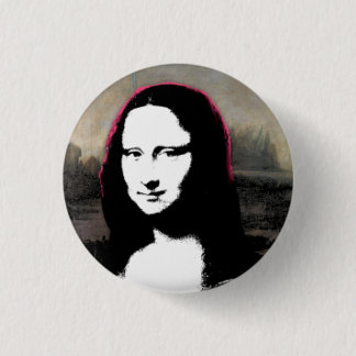 Mona Lisa Kopf Button