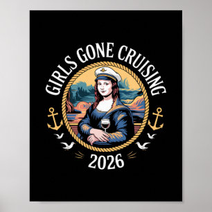 Mona Lisa Kreuzfahrt Urlaub Mädchen auf Kreuzfahrt Poster