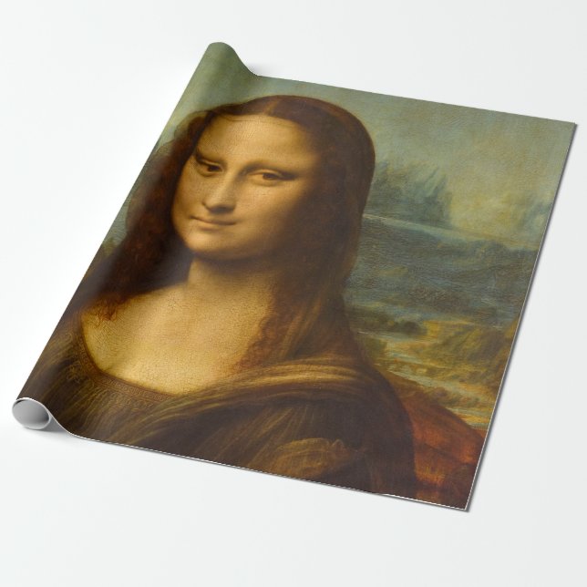 Mona Lisa, La Joconde,1503 von Leonardo da Vinci Geschenkpapier (Ungerollt)