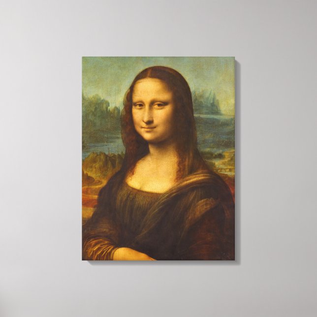 Mona Lisa, La Joconde,1503 von Leonardo da Vinci Leinwanddruck (Vorderseite)