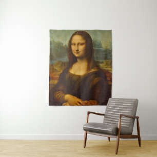 Mona Lisa, La Joconde, 1503 von Leonardo da Vinci Wandteppich