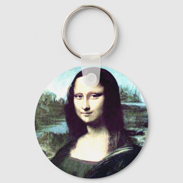 Mona Lisa Large Round Schlüsselanhänger (Vorderseite)