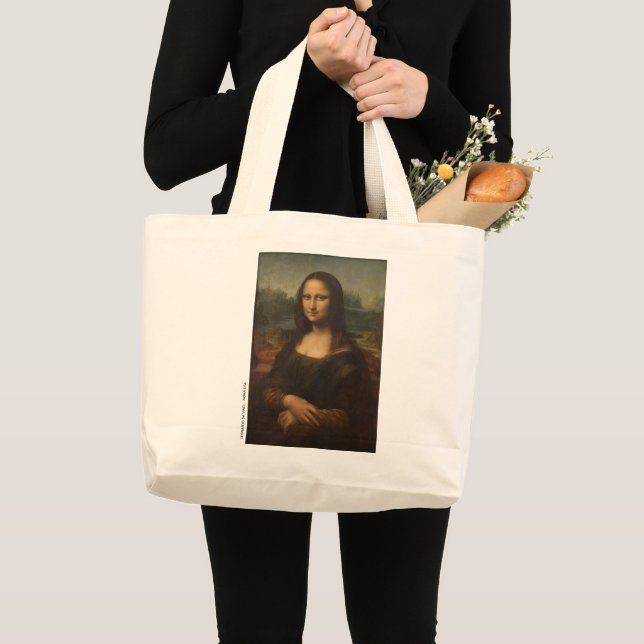 Mona Lisa Leonardo Da Vinci Jumbo Stoffbeutel (Vorderseite (Produkt))