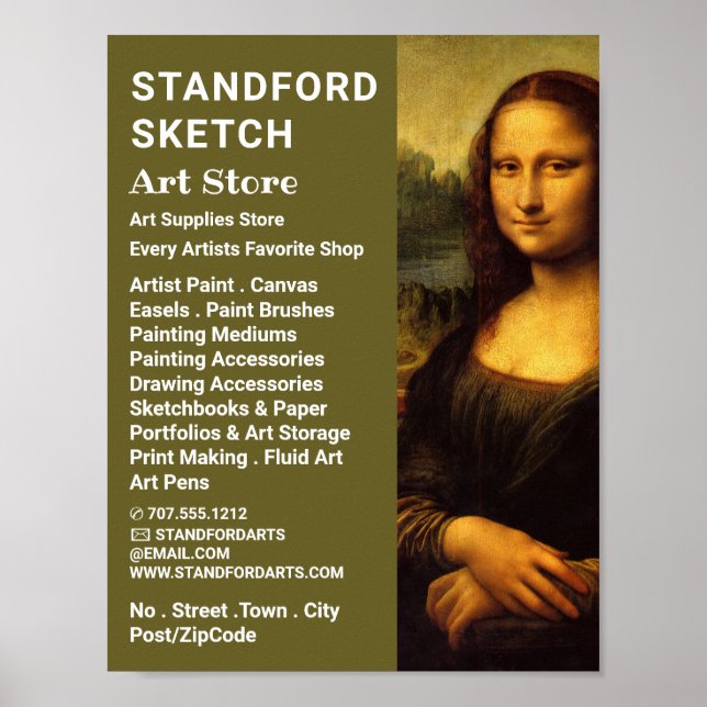 Mona Lisa, Leonardo Da Vinci, Kunsthandwerksgeschä Poster (Vorne)