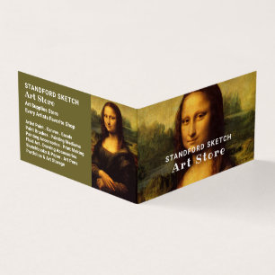 Mona Lisa, Leonardo Da Vinci, Kunsthandwerksgeschä Visitenkarten